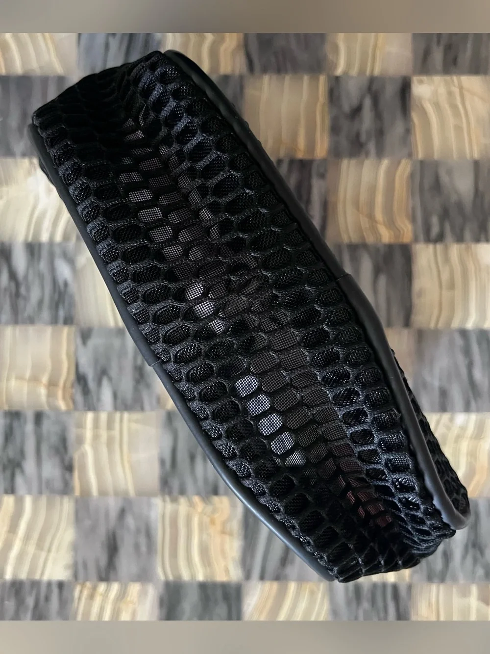 Fenty Beauty Black Mesh Makeup Bag Cosmetics Pouch & Fenty Glow Lip Gloss Bomb